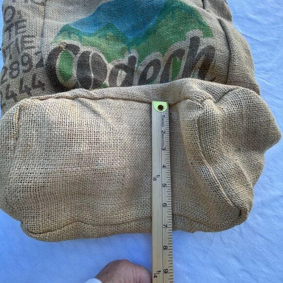 Codech up-cycled tote bag burlap lined coffee sack. - Picture 8 of 8